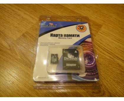 Карта памяти DETECH microSDXC 32 GB C10 (с адаптером)