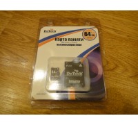 Карта памяти DETECH microSDXC 64 GB C10 U3 (с адаптером)