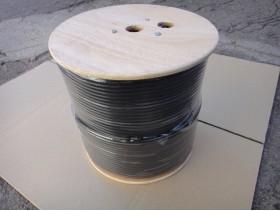 Коаксиальный кабель чёрный RG-6 (90%) - бухта