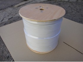 Коаксиальный кабель белый RG-6 (90%) - бухта
