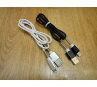 Кабель USB - IPHONE (1.0м) подпружиненный