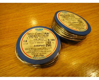 Припой FELDER ISO-Core-RA - c флюсом (1.5 мм x 100 гр)
