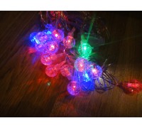 Светодиодная гирлянда 100 LED (шарики стеклянные, 10м) - RGB