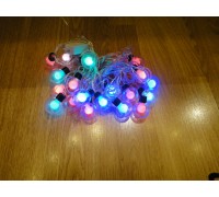 Гирлянда на проводе 100 LED (шарики в плафоне) - RGB