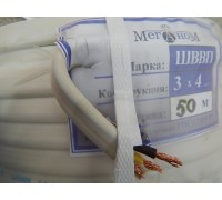 Кабель ШВВП 3-4.0 мм (МЕГАНОМ)  - 1 метр