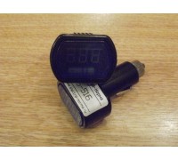 Автомобильный вольтметр под прикуриватель (5.0V - 30V) - красный