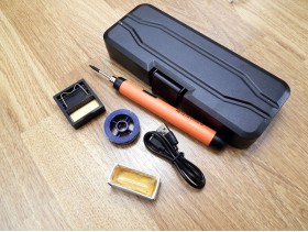 Электропаяльник с аккумулятором от USB в наборе (8 Вт)