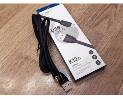 Кабель VIXION K12c USB - TYPE-C (1.0 м, чёрный)