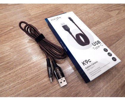 Кабель VIXION K9c USB - TYPE-C (1.0 м, красный)