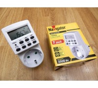 Розетка с таймером NAVIGATOR NTR-E-S01-WH