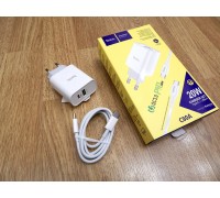 Сетевое зарядное устройство HOCO C80A (38 Вт, выходы - USB x 1 шт, TYPE-C x 1 шт, со шнуром TC)