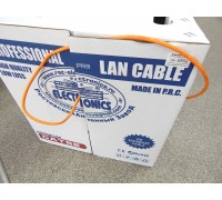 Витая пара ЕLECTRONICS UTP CAT5E PREMIUM CU (4 пары x 0.45 мм, оранжевая) - внутренняя (бухта)