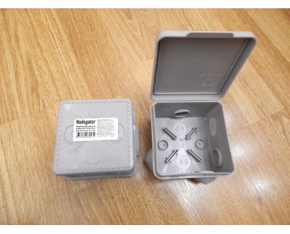 Коробка распаячная открытого монтажа NAVIGATOR NSS-DB-80-80-50-7-GR