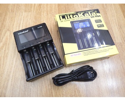 Зарядное устройство от USB с индикатором заряда и тестером ёмкости LIITOKALA LII-PD4 (на 4 шт)