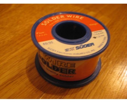 Припой SOLDER WIRE ПОС-65 в катушке - c канифолью (200x1.0)