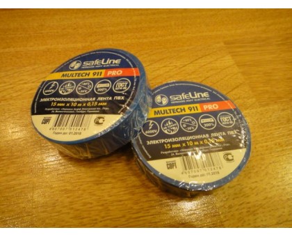 Изолента SAFELINE (15мм x 10м) - синяя