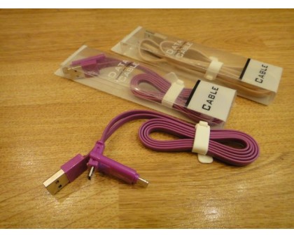 Кабель для iPhone Lightning, mini USB (Android)