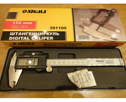 Цифровой штангенциркуль SIGMA 391100 - 150 мм (пластик)