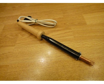 Электропаяльник ЭПСН 80Вт / 220V - Донецк (дерево) - (7.5 мм)